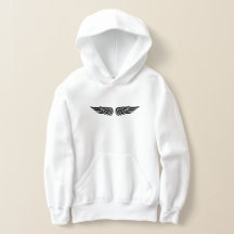 Adlerflügeldruck schwarze Kinder Kapuzenpullover