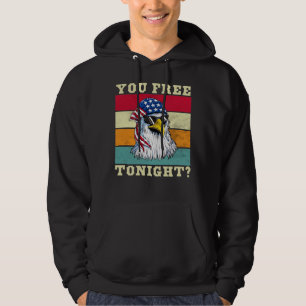 Adlerfrauen Männer Vintage 4. Juli Sie sind frei Hoodie