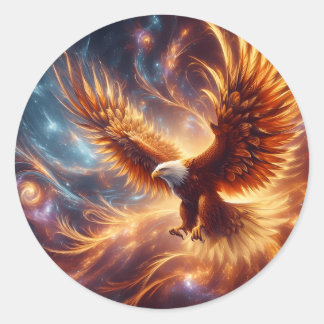 Adlergoldenfedern Runder Aufkleber