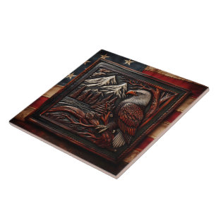 Adlerhorbe mit Bergrücken Fliese