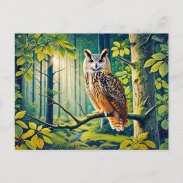 Adlerhuhn im Wald Feiertagspostkarte