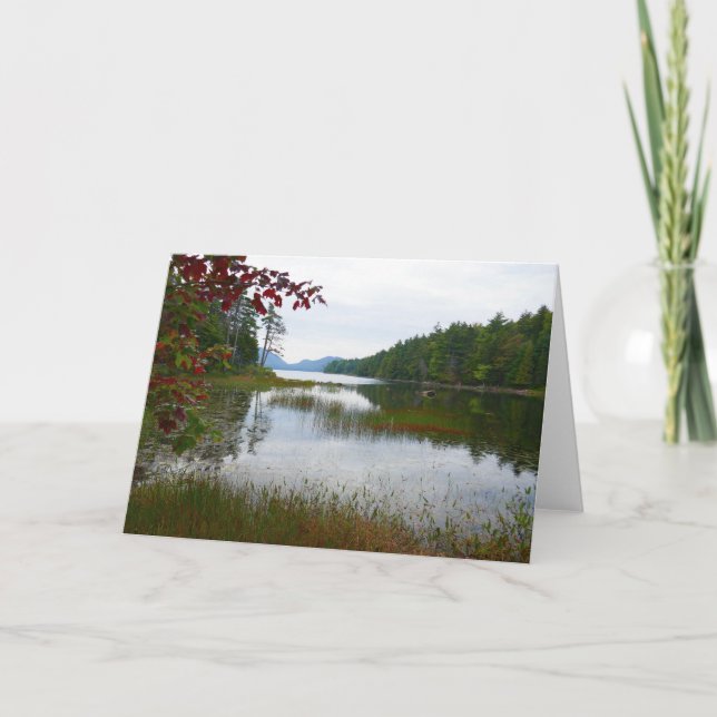 Adlersee und Blätter des Roten Apfels II Karte (Vorderseite)