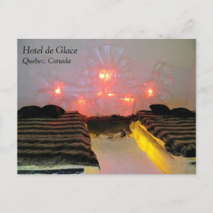 Adlerzimmer im Hotel de Glace, Quebec, Kanada Postkarte