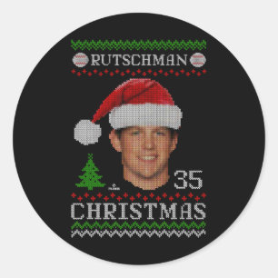 Adley rutschman baltimore Baseball Weihnachtsschwe Runder Aufkleber