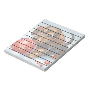 Adlige Dackel Welpenspiel im Schnee Notizblock