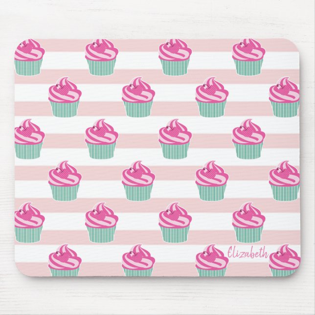 Adlige Kuchen, Streifen - Personalisiert Mousepad (Vorne)
