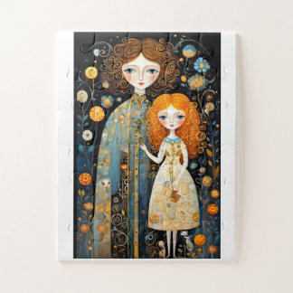 Adlige Märchenfiguren in einer Fantasiewelt Puzzle