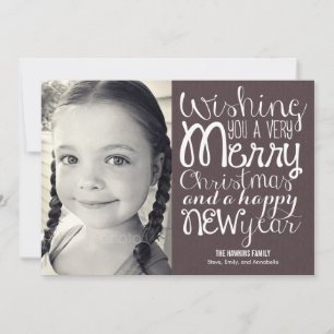 Adlige Message Holiday Foto Cards Feiertagskarte