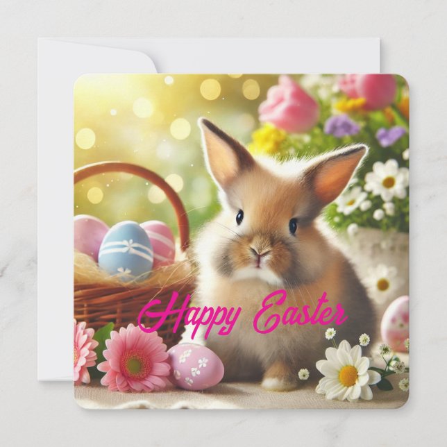 Adlige Osterkarte Pastete Frühling Feiertagskarte (Vorderseite)