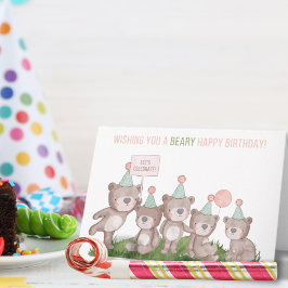Adlige Party Bears Geburtstagskarte Karte