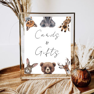 Adlige Safaritiere Baby Duschkarten und Geschenk Poster