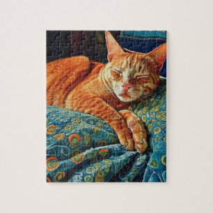 Adlige Sleeping Ginger Cat Puzzle