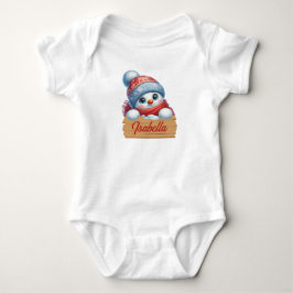 Adlige Weihnachts-Snowman Baby Bodysuit Strampler
