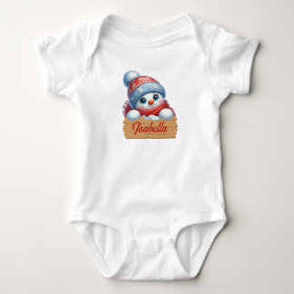 Adlige Weihnachts-Snowman Baby Bodysuit Strampler