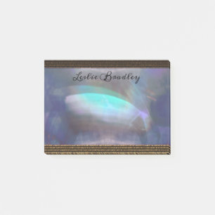 Admenia Bleu Elegant Monogram Post-it Klebezettel