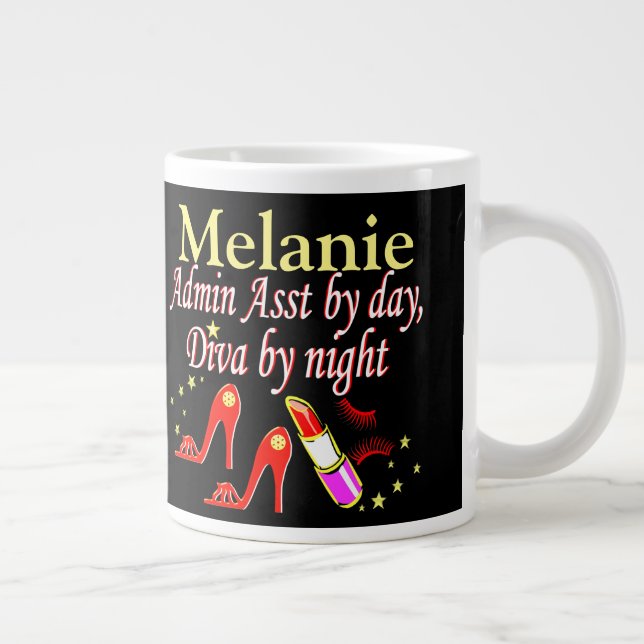 ADMIN ASST DAZZLING DIVA PERSONALISIERTE MUG Jumbo-Tasse (Rechts)