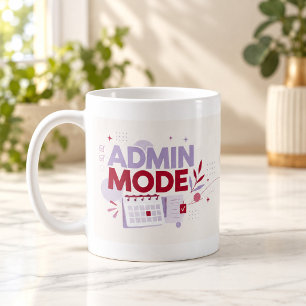 Admin-Modus Büro-Typografie-Tasse Kaffeetasse
