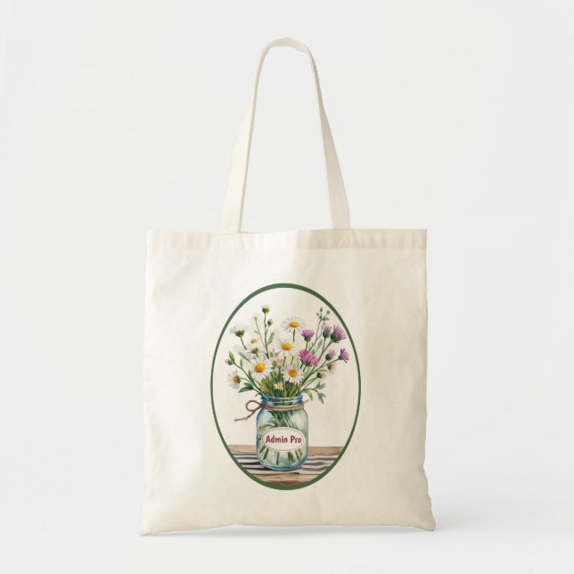Admin Pro Wildblumen in Mason Jar Geschenk Tragetasche (Vorne)