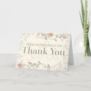 Admin Professionals Day Danke Karte - Creme