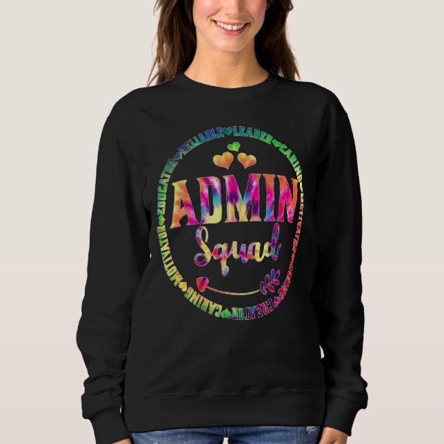 Admin Squad Admin Assistant Office Squad Team Vin Sweatshirt (Vorderseite)