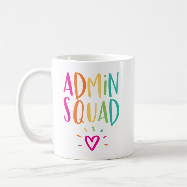 Admin Squad Administrator Apprecision School Admi Kaffeetasse (Links)