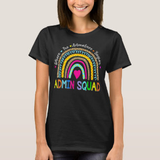 Admin Squad Administrator Rainbow Teacher zurück T-Shirt