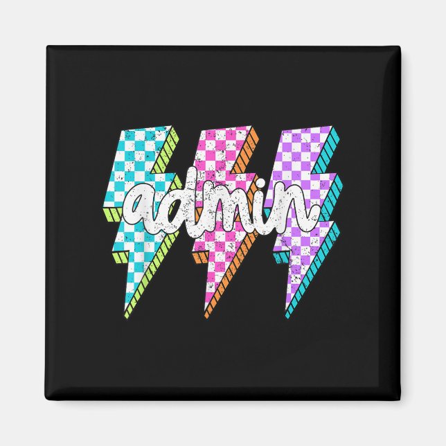 Admin Squad Lightning Bolt School Istant Principal Magnet (Vorne)