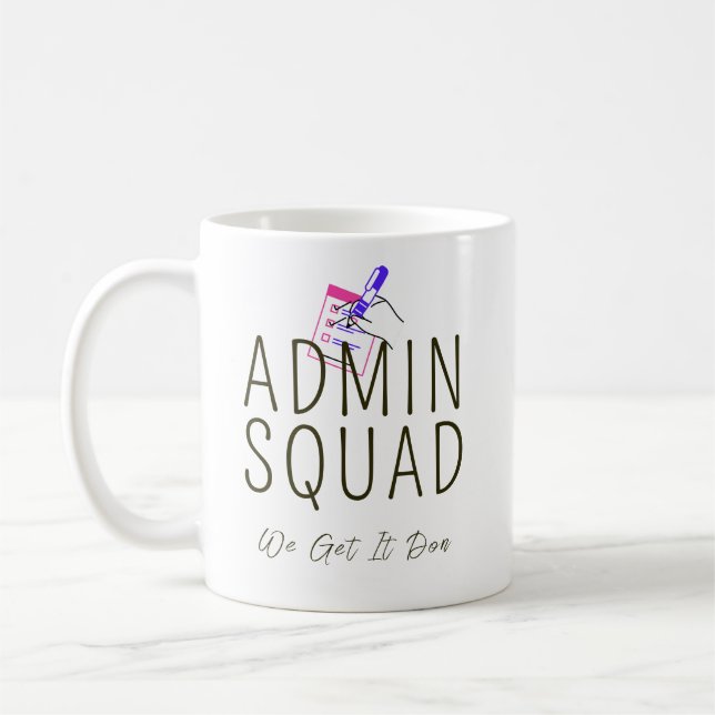 Admin Squad - Personalisiert Kaffeetasse (Links)