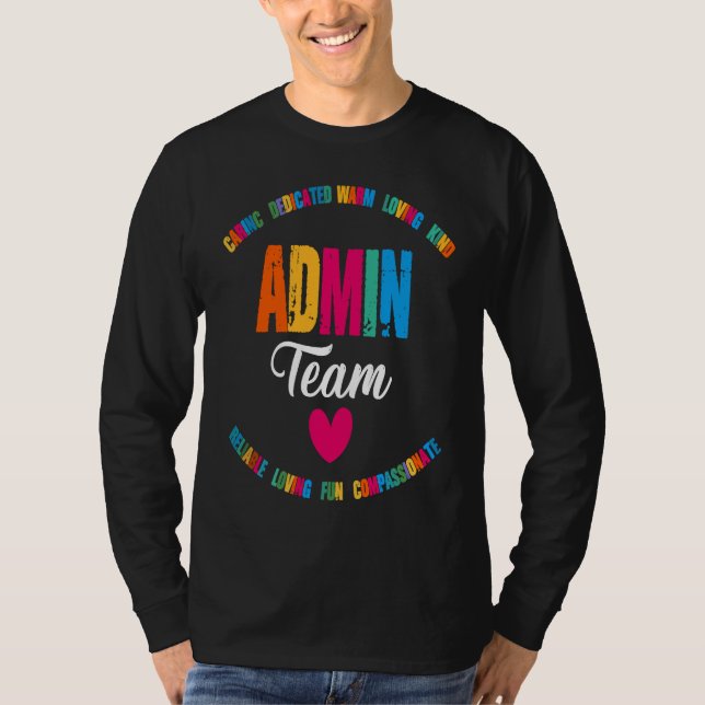 Admin Squad School Assistant Admin Crew Administra T-Shirt (Vorderseite)