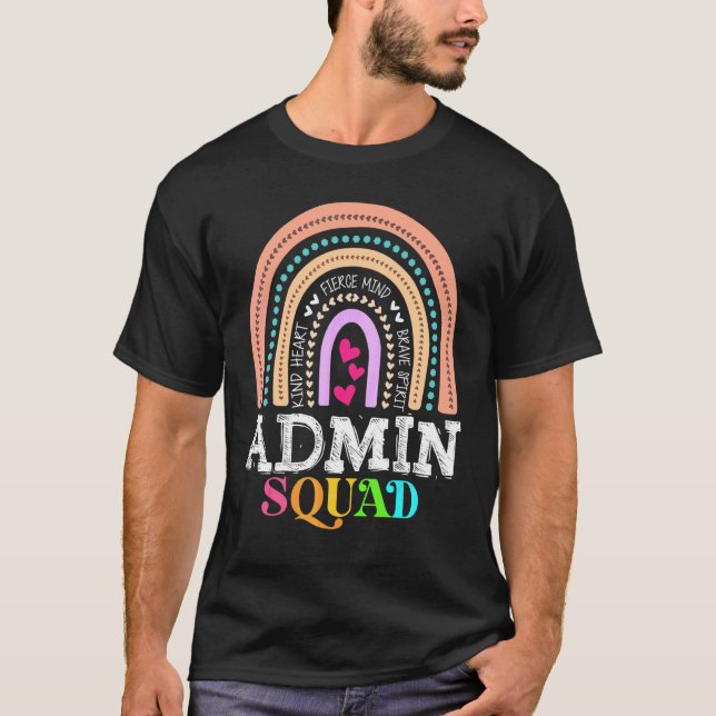 Admin Squad School Assistant Crew Admini T-Shirt (Vorderseite)