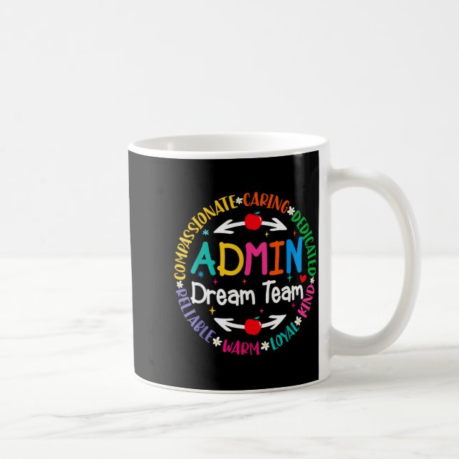 Admin-Traumteam zurück zur Schule Front Office Kaffeetasse (Rechts)