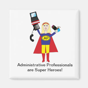 Administrative Beruflich Super Hero Magnet