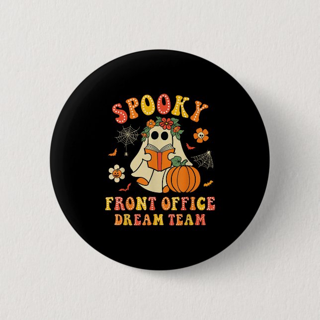 Administrative Istant Spooky Front Office Team Hal Button (Vorderseite)