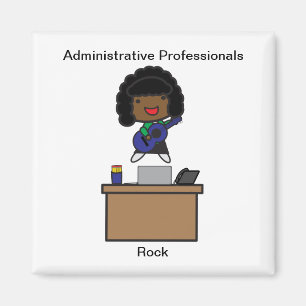 Administrative Professionals Rock AfricanAmerican Magnet