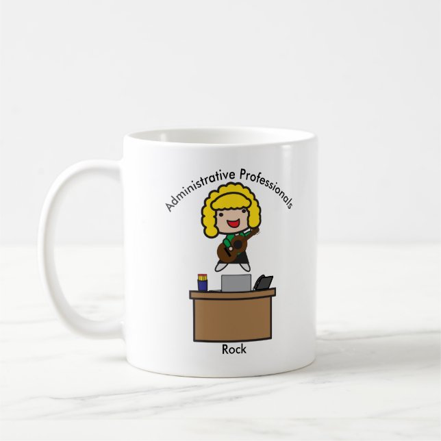 Administrative Professionals Rock (Blonde) Custom Tasse (Links)