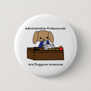 Administrativer Facharzt Phantastischer Hund Button