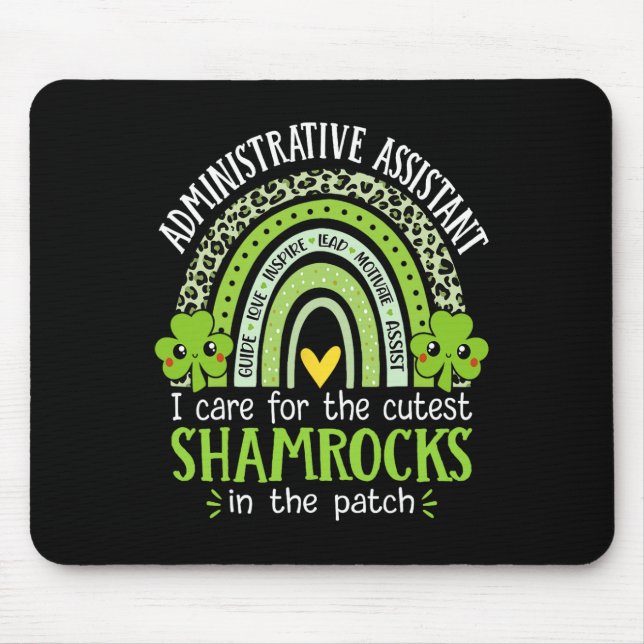 Administrativer Sofortiger St. Patrick's Day Schul Mousepad (Vorne)