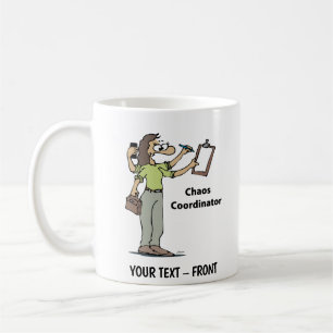 Administrator Cartoon Frau Kaffeetasse
