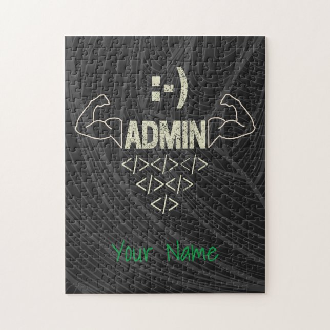 Administrator IT Sysadmin Informatiker Puzzle (Vertikal)