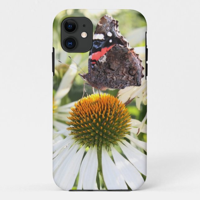 Admiral Butterfly auf Blume Case-Mate iPhone Hülle (Rückseite)