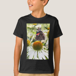 Admiral Butterfly auf Blume T-Shirt