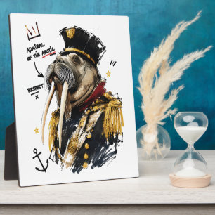Admiral der Arktis Majestätischer Walross Fotoplatte