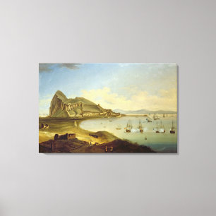 Admiral des blauen Geschwaders, das bei Gibraltar Leinwanddruck