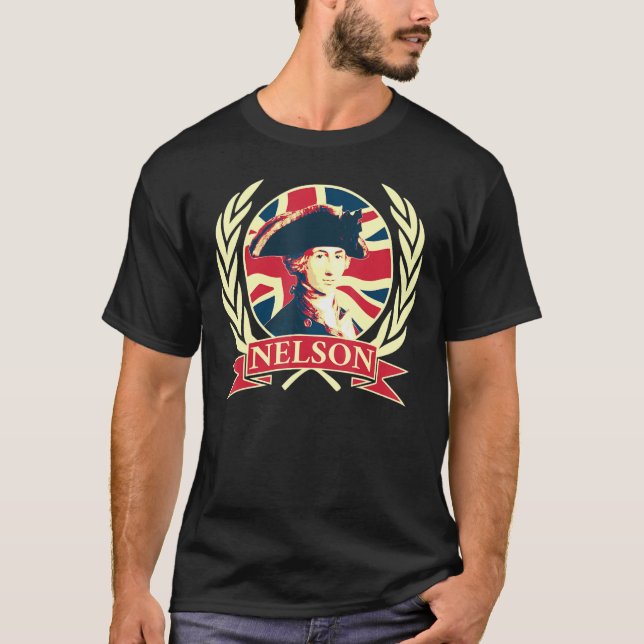 Admiral Horatio Nelson Britische Flaggenpropaganda T-Shirt (Vorderseite)