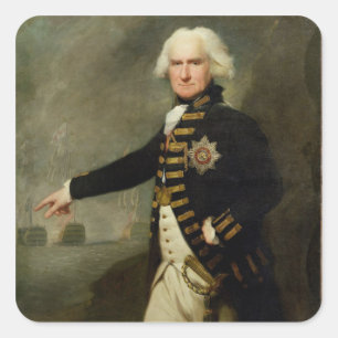 Admiral Lord Bridport (1727-1814) c.1795 (Öl auf c Quadratischer Aufkleber