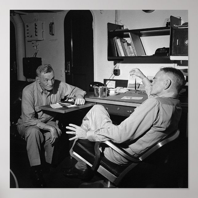 Admiral McCain und Bull Halsey - USS New Jersey Poster (Vorne)