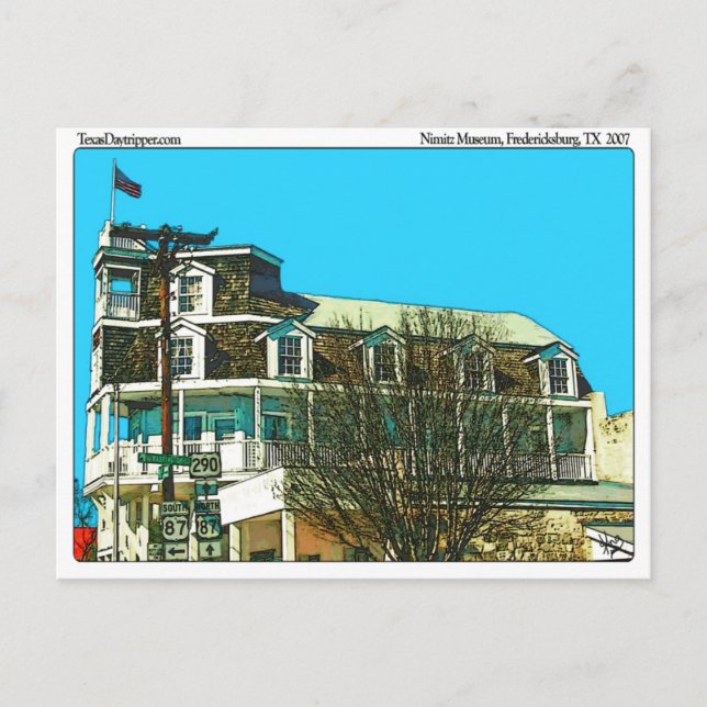 Admiral Nimitz Museum, Fredericksburg, TX Postkarte (Vorderseite)