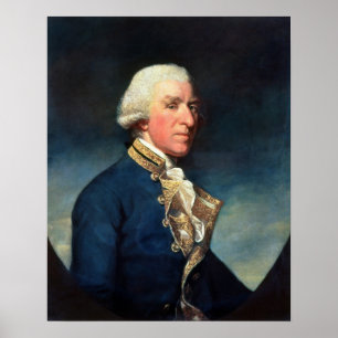 Admiral Samuel Hood, 1. Viscount Hood 1784 Poster