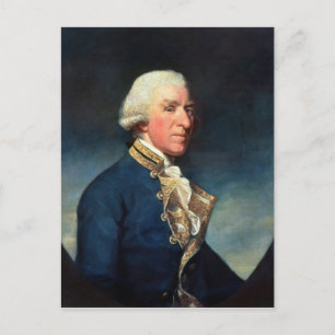 Admiral Samuel Hood, 1. Viscount Hood 1784 Postkarte