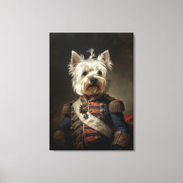 Admiral West Highland Terrier Leinwanddruck (Vorderseite)
